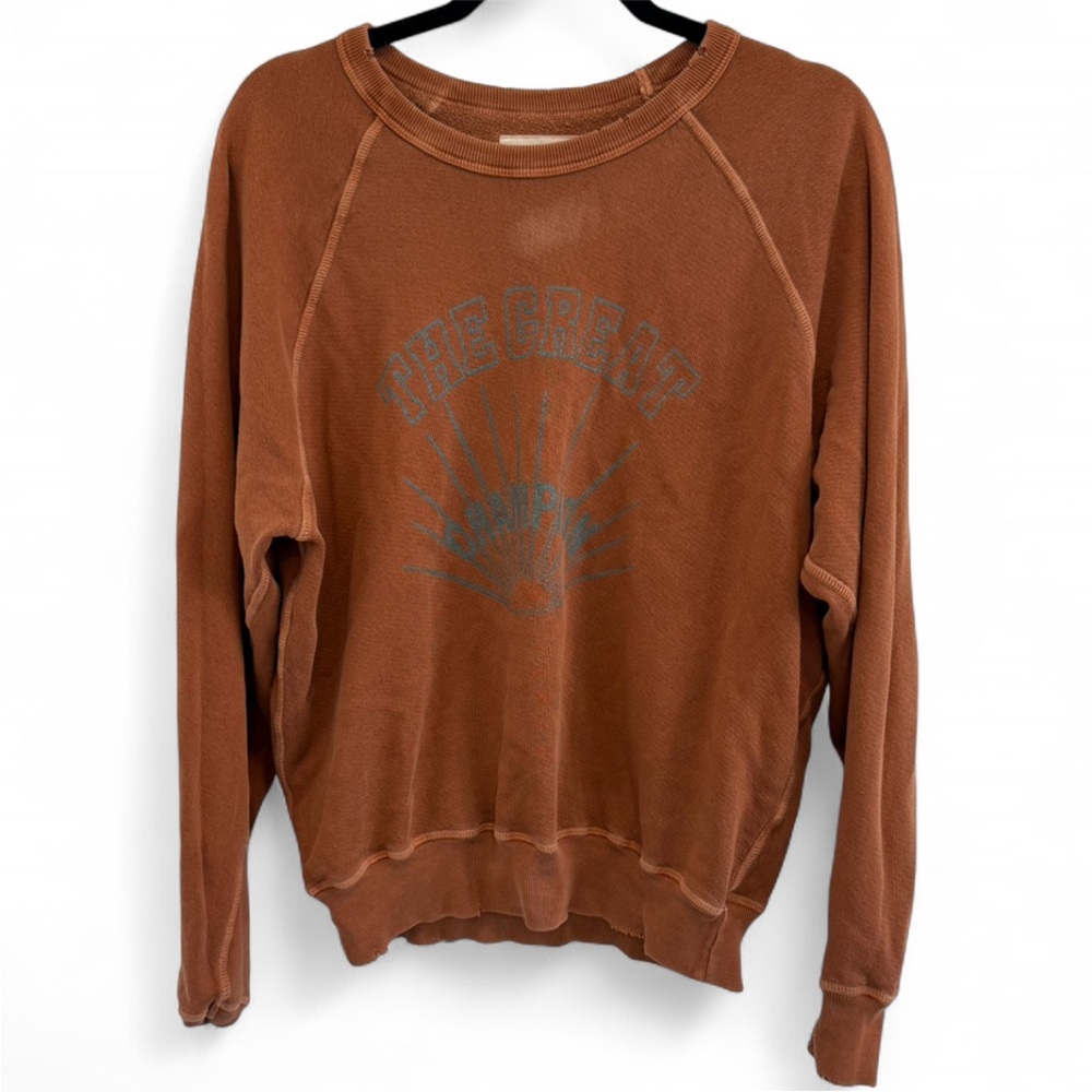 THE GREAT Distressed Women's Brown Sweatshirt size 1/small